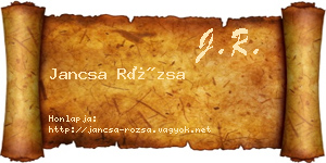 Jancsa Rózsa névjegykártya